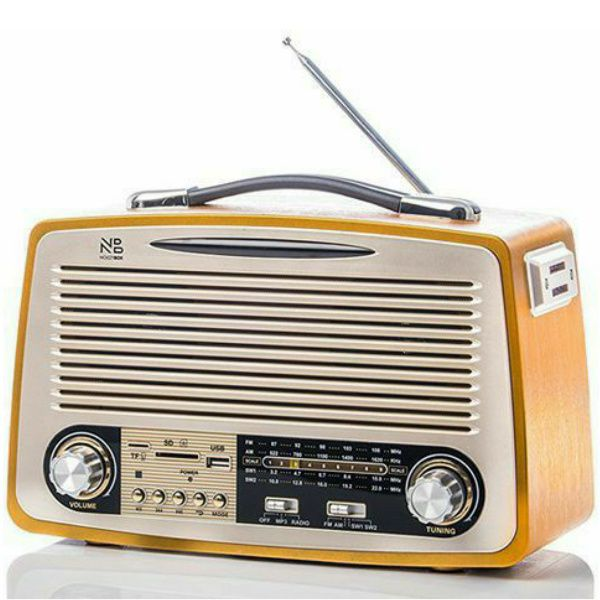 رادیو کلاسیک، رادیو و اسپیکر به سبک قدیمی فلش خور مجهز به چهار موج رادیویی با گیرنده قوی، بلوتوث|کارت حافظه|AUX ، (کد 1700 خردلی)