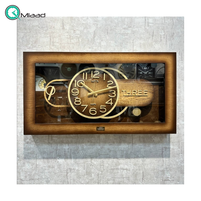   ساعت دیواری آرتا Arta با طراحی مستطیلی کد 1096