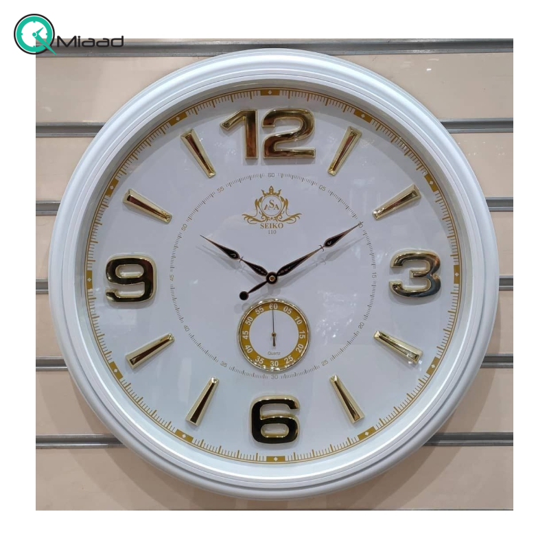 ساعت دیواری سیکو مدل AS110 رنگ سفید طلایی