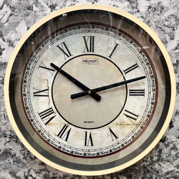  ساعت دیواری هلموت کد 4021، ساعت دیواری مدرن با طراحی مینیمال با زه فلزی رنگ استاتیک، سایز 45 سانتی متر، موتور میتسو با 5 سال ضمانت هلموت