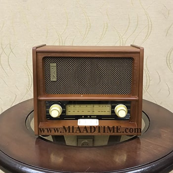 رادیو چوبی سه کاره قهوه ای مدل 5011