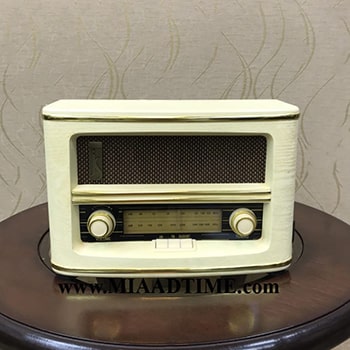 رادیو چوبی سه کاره رنگ کرم استخوانی مدل 510