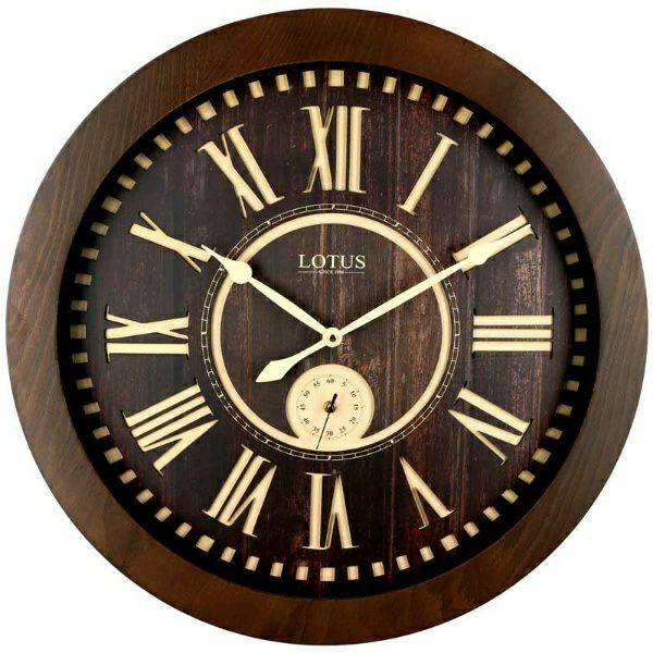 ساعت دیواری چوبی لوتوس مدل 9820