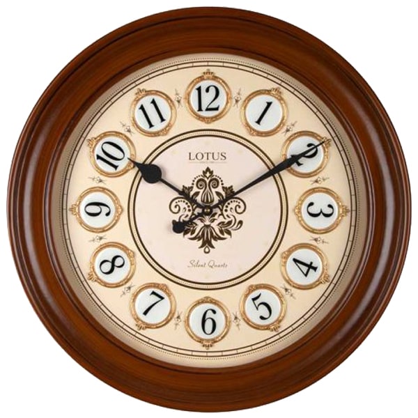 ساعت دیواری چوبی لوتوس مدل 012