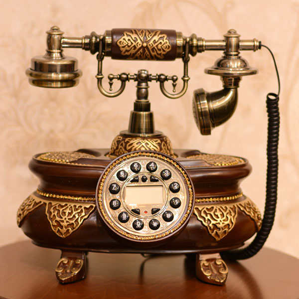 تلفن سلطنتی رومیزی آرنوس مدل 111 قهوه ای 
