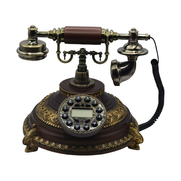 تلفن سلطنتی رومیزی آرنوس مدل 005 قهوه ای