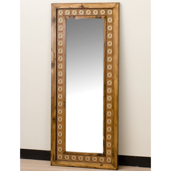 آینه قدی لوتوس طلایی مدل AY04099، آینه ای بسیار زیبا با طراحی چوبی و کلاسیک