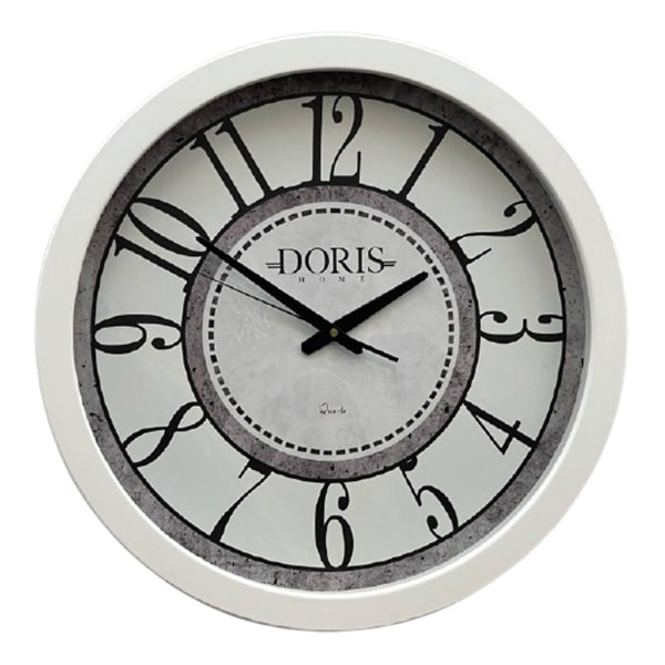 ساعت دیواری چوبی لوتوس مدل دوریس کد 2024 سفید
