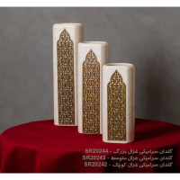 گلدان سرامیکی مدل غزال GO20244، گلدان تزیینی سه سایز و دکوری با طراحی ساده و زیبا و همینطور خلاقانه، طرح غزال  محصولات آسوریک