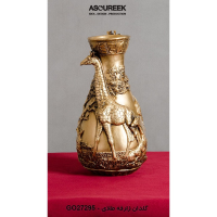 گلدان مدل زرافه کد GO27295، گلدان تزیینی و دکوری با طراحی شگفت انگیز و متمایز، رنگ طلایی