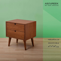 میز دو کشو کوتاه مدل MI04023، میز چوبی با پایه های کوتاه، دارای دو کشو برای نگه داری وسایل کوچک، طراحی ساده و زیبا  فروش اینترنتی میز تلفن و گرامافون