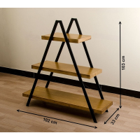 طبقه چاتمه میکس باریک متوسط MXTB29012، طبقه چوبی برای نگهداری وسایل مختلف، طراحی شده به صورت سه طبقه، مناسب هر فضایی  محصولات آسوریک