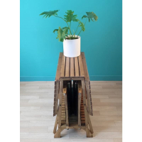 میز خاطره تاشو مدل ST03020، میز خاطره چوبی زیبا، طراحی ساده و زیبا، فضایی برای قرار دادن لوازم دکوری و عکس های خاطر انگیز  فروش اینترنتی میز تلفن و گرامافون