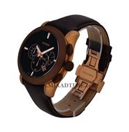 ساعت مچی سیتیزن مردانه کرنوگراف گرد چرمی دو رنگ صفحه مشکی مدل 15093G ساعت مچی مردانه