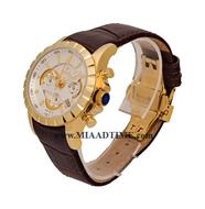 ساعت ویولت Violet زنانه کرنوگراف گرد چرمی طلایی صفحه سفید مدل 0403/2L ساعت مچی زنانه اسپرت