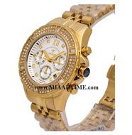 ساعت ویولت Violet زنانه کرنوگراف گرد فلزی نگین دار طلایی صفحه سفید کد 0484/2