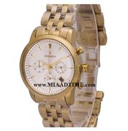 ساعت مچی رومانسون زنانه کرنوگراف گرد فلزی طلایی صفحه سفید کد 16311 فروش ساعت مچی طرح اصلی