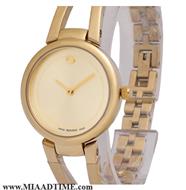 ساعت مچی زنانه موادو گرد فلزی طلایی صفحه روشن کد 16416 خرید ساعت مچی موادو