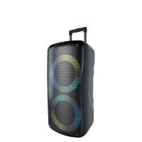 اسپیکر بلوتوث گرند، اسپیکر بلوتوثی دارای نور موزیکال، دارای پنل حرفه ای تنظیم صدا، دارای ریموت کنترل، قابلیت های AUX,USB,BT,FM و میکروفون وایرلس | مدل 8855  قیمت اسپیکر بلوتوثی