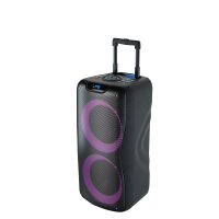 اسپیکر بلوتوث گرند، اسپیکر بلوتوثی دارای نور موزیکال، دارای پنل حرفه ای تنظیم صدا، دارای ریموت کنترل، قابلیت های AUX,USB,BT,FM و میکروفون وایرلس | مدل 8855  فروش اسپیکر بلوتوثی