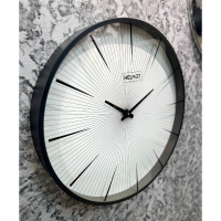 ساعت دیواری هلموت کد 6076، ساعت دیواری مدرن با طراحی مینیمال و بدنه از جنس فلز رنگ استاتیک، سایز 60 سانتی متر، موتور میتسو با 5 سال ضمانت هلموت  موتور
