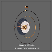 ساعت دیواری مدرن لاکوی کد WMC-15018، ساعت دیواری لاکوی با متریال با کیفیت و با دوام، طراحی مینیمال، دارای موتور آرامگرد و 5 سال گارانتی، رنگ آبی