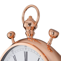 ساعت دیواری فلزی لوتوس مدل 20501 رزگلد، ساعت دیواری فلزی قطر 34، ساعت دیواری طرح جیبی نوستالژی با اعداد یونانی ساعت دیواری لوکس