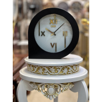 ساعت رومیزی اونیکس مدل BT 325، ساعت رومیزی چوبی متفاوت با متریال صفحه فوم، طرح چرم و اعداد مولتی، صفحه سفید  قیمت ساعت رومیزی