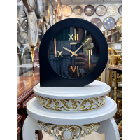 ساعت رومیزی اونیکس مدل BT 325، ساعت رومیزی چوبی متفاوت با متریال صفحه فوم، طرح چرم و اعداد مولتی، صفحه مشکی  قیمت ساعت رومیزی