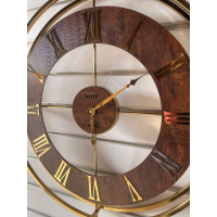 ساعت دیواری تسو مدل 1018، ساعت دیواری مدرن و ساده قطر 60 سانت با موتور آرامگرد، متریال فلز بدنه با آبکاری فورتیک، رنگ طلایی مشخصات ساعت دیواری