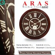 ساعت دیواری چوبی ارس مدل 5202  ساعت دیواری جدید