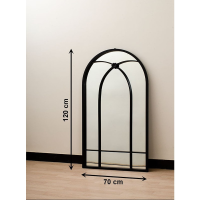 آینه متال 120 قوس تک مدل AY38001، آینه ای بسیار زیبا با طراحی چوبی و کلاسیک جهیزیه