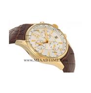 ساعت ویولت Violet زنانه کرنوگراف گرد چرمی طلایی صفحه سفید کد 0358/2L ساعت مچی زنانه اسپرت