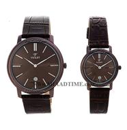 ساعت مچی ویولت مردانه کلاسیک گرد چرمی کافی کالری مدل 0424/2G خرید ساعت ویولت مردانه