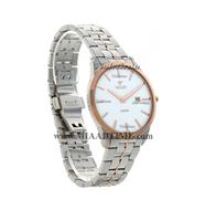 ساعت مچی ویولت Violet مردانه کلاسیک گرد فلزی دو رنگ رزگلد صفحه سفید کد 0421/2G قیمت ساعت ویولت