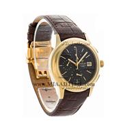 ساعت ویولت Violet زنانه کرنوگراف گرد چرمی طلایی صفحه قهوه ای کد 0402/2L خرید اینترنتی ساعت مچی شیک زنانه