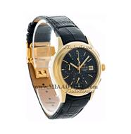 ساعت ویولت Violet زنانه کرنوگراف گرد چرمی طلایی صفحه مشکی کد 0402/2L ساعت مچی زنانه اسپرت مارک