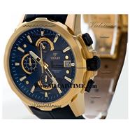 ساعت مچی ویولت زنانه کرنوگراف گرد چرمی طلایی صفحه سرمه ای مدل 0414/2L ساعت مچی زنانه شیک و مجلسی