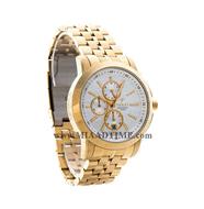 ساعت ویولت Violet مردانه کرنوگراف گرد فلزی طلایی صفحه سفید مدل 0409/2G ساعت مردانه مارک دار اصل