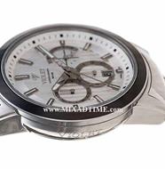 ساعت مچی ویولت مردانه کرنوگراف گرد فلزی استیل مشکی صفحه سفید مدل 0412/2G قیمت ساعت مچی استیل مردانه