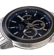 ساعت مچی ویولت مردانه کرنوگراف گرد فلزی استیل مشکی صفحه سرمه ای مدل 0412/2G ساعت مچی مردانه استیل طلایی