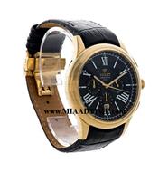ساعت ویولت Violet مردانه اسپرت گرد چرمی طلایی صفحه مشکی کد 0401/2G خرید ساعت ویولت مردانه