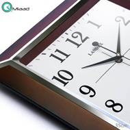 ساعت دیواری مربع لندکس وارداتی قهوه ای مشخصات ساعت دیواری