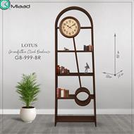 ویترین ساعت دار چوبی لوتوس مدل 999 قهوه ای ساعت ایستاده جدید
