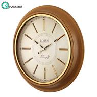 ساعت دیواری چوبی لوتوس مدل MOERS کد W-8031، ساعت دیواری با اعداد فلزی برجسته، سایز 50 سانت خرید ساعت دیواری شیک