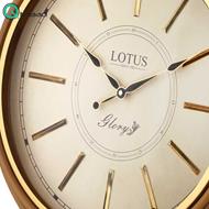 ساعت دیواری چوبی لوتوس مدل MOERS کد W-8031، ساعت دیواری با اعداد فلزی برجسته، سایز 50 سانت ساعت دیواری فانتزی