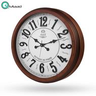 ساعت دیواری چوبی مارال، ساعت دیواری گرد ساده سایز 60، ساعت دیواری اداری، مناسب منزل و محل کار، مدل 602 ساعت دیواری لوکس