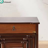 میز عسلی چوبی چهار تیکه کشو دار ساده مدل 705، میز عسلی تمام چوب در 4 سایز مختلف  قیمت میز عسلی