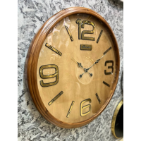 ساعت دیواری پاشا مدل 755، ساعت دیواری با بدنه چوب طبیعی نراد روسی، موتور درجه یک آرامگرد، اعداد لاتین و صفحه با روکش طبیعی روسی، سایز 75 مشخصات ساعت دیواری