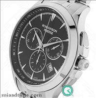ساعت رومانسون Romanson | مردانه سه موتوره، صفحه مشکی، بند استیل | کد TM3258HM1WA32W مردانه